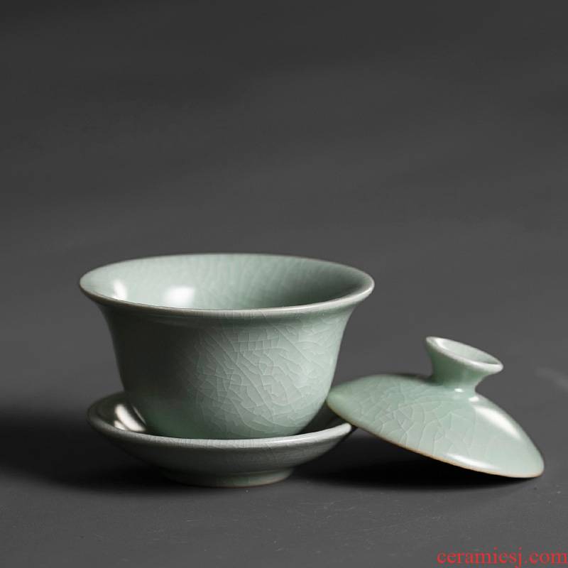 Qiao mu PMZ your up tureen ceramic cups start to raise three use kung fu to restore ancient ways small ice crack glaze