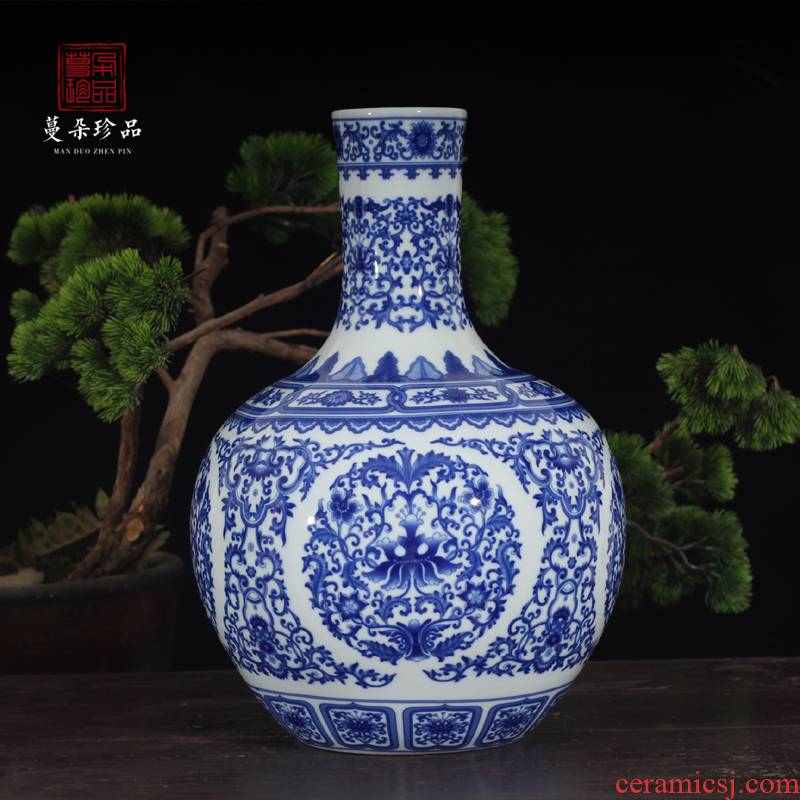 Jingdezhen dragon too celestial Jingdezhen porcelain vase celestial decorative vase red f traditional vase