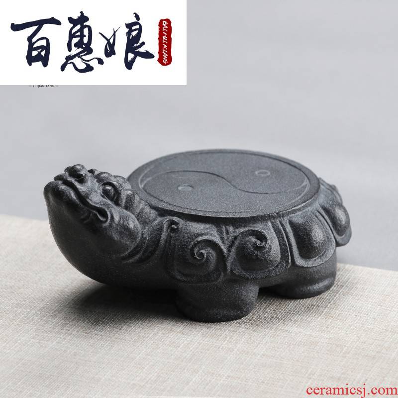 (niang creative stone pot bearing Japanese keep pot dish pot pad pot base dragon turtle dry terms tray of tea accessories