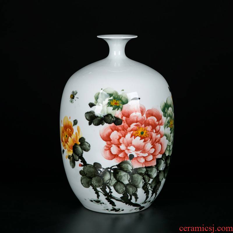 Chinese vase coloured drawing or pattern of jingdezhen traditional checking classical decorative vase furnishing articles sitting room ceramics arranging flowers