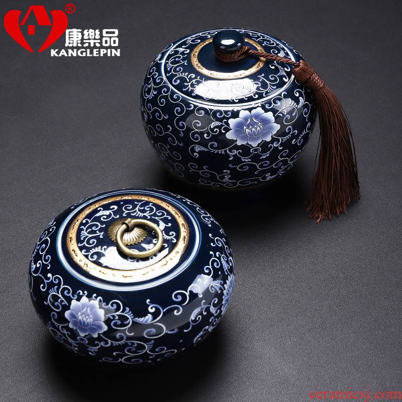 Recreational product township dark floating celadon pot of pu 'er tea tieguanyin sealed as cans ceramic POTS awake storage jar
