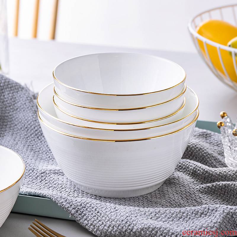 Jingdezhen ceramic eat bowl bowl suit household tableware to eat rainbow such as bowl up phnom penh ipads porcelain white Chinese rice bowls