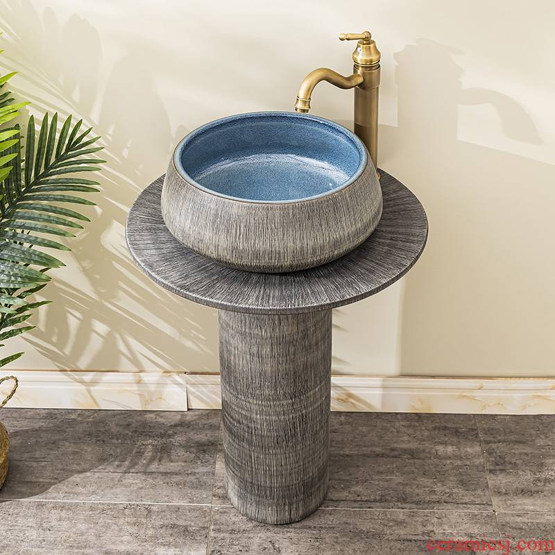 Floor pillar lavabo toilet ceramic lavatory basin balcony is suing the home a whole basin of 13