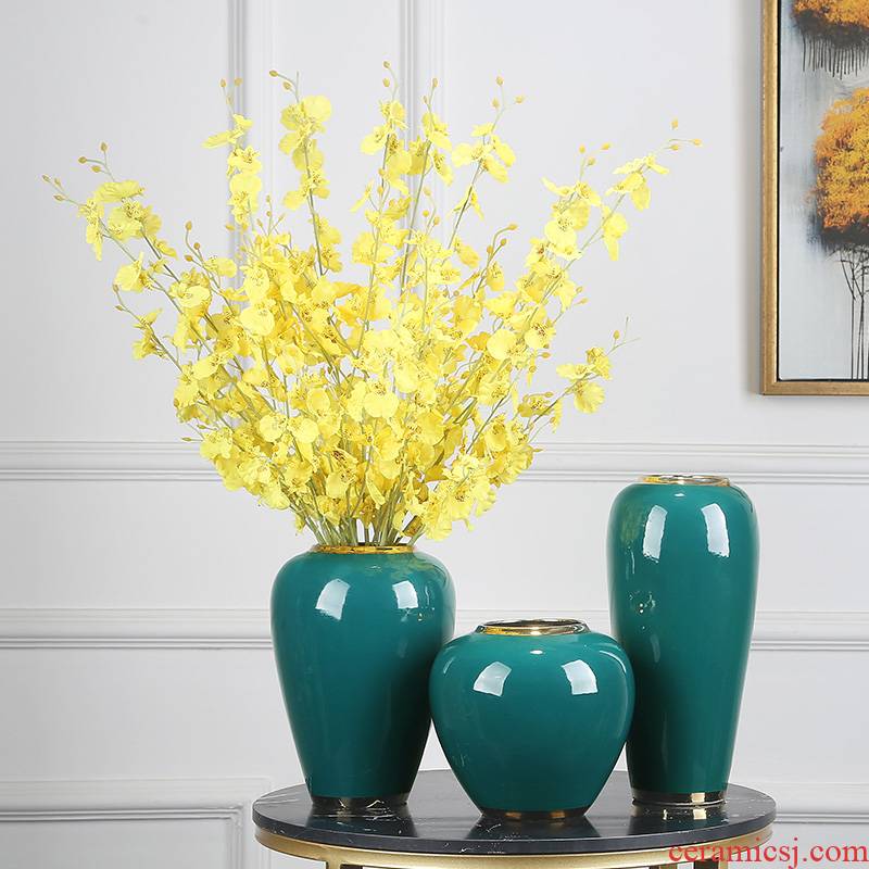 Jingdezhen ceramics vase modern home furnishing articles suit porch TV ark type table decoration decoration