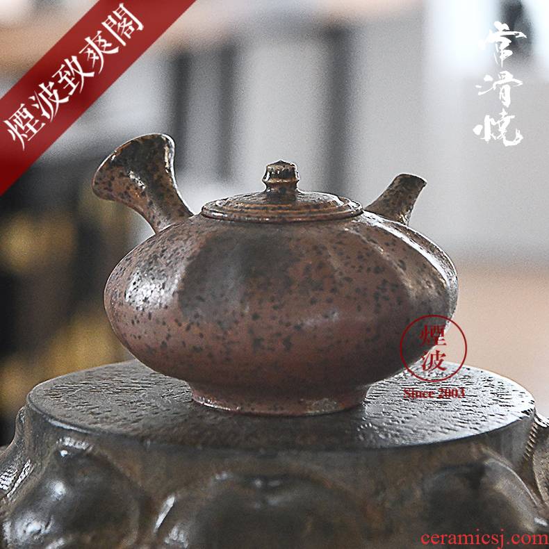 Those Japanese, slippery burn small western flat horizontal hand lasts a checking ceramic POTS teapot 30-9