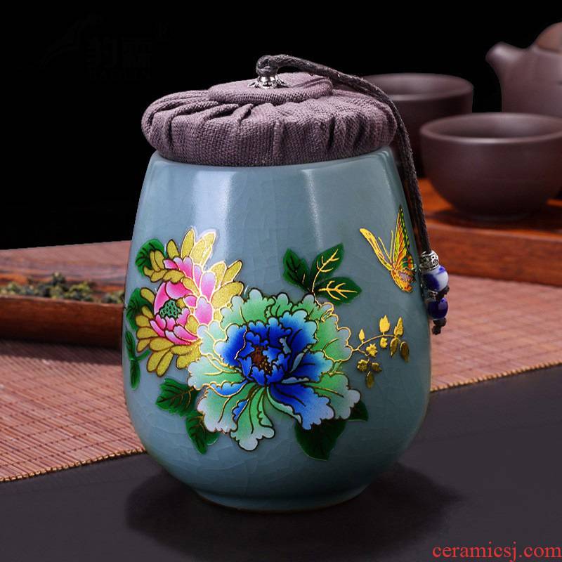 Hui shi elder brother up your up POTS sealed box small caddy fixings pu 'er tea household ceramics storage tanks