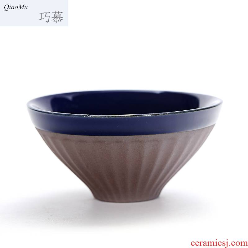 Qiao mu ceramic kung fu tea set move sample tea cup four color hat to a cup of tea cup color master tea cup
