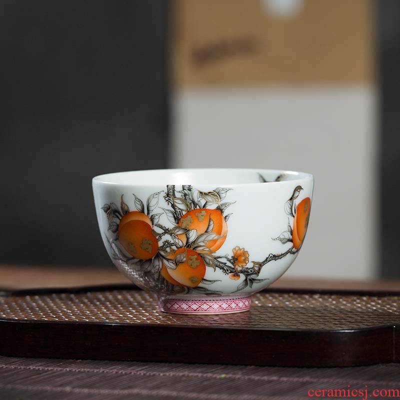 The Owl up jingdezhen tea set manually red hand - made ceramic kongfu master cup alum live antique porcelain cups