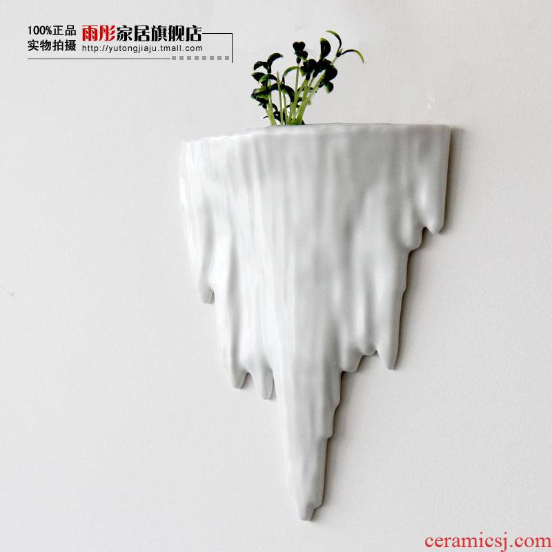 Rain tong home | checking porcelain of jingdezhen ceramics space hanging furnishing articles rockery wall act the role ofing household porcelain