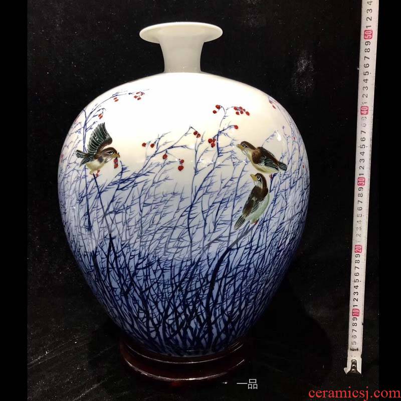 Jingdezhen hand - made 50 to 60 cm high yipin hand - made vases sitting room furnishings vase