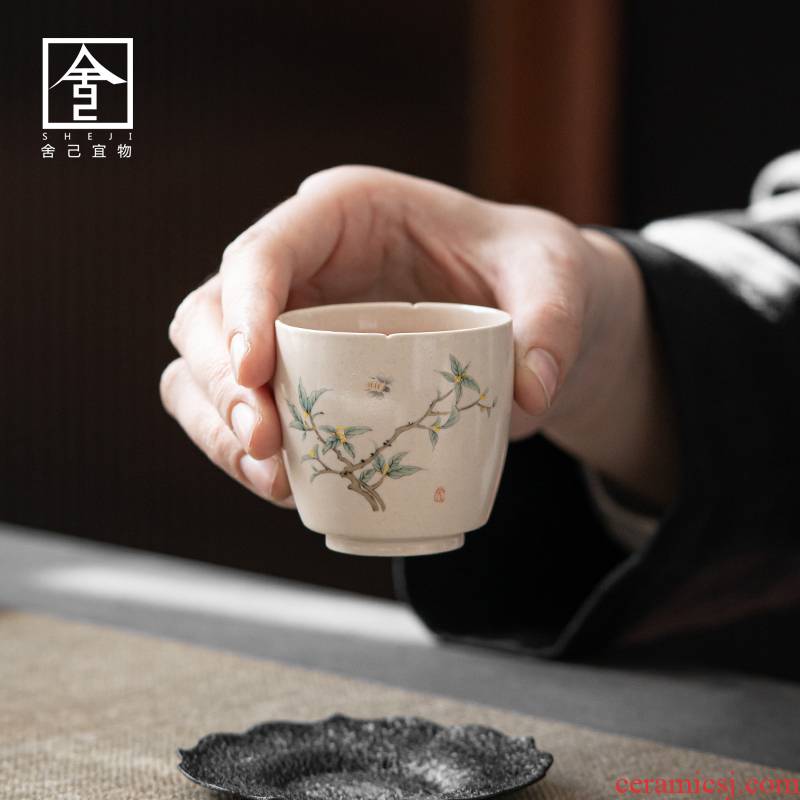 The Self - "appropriate content master cup sample tea cup of jingdezhen ceramic cups retro hand - made kung fu tea cup kunfu tea