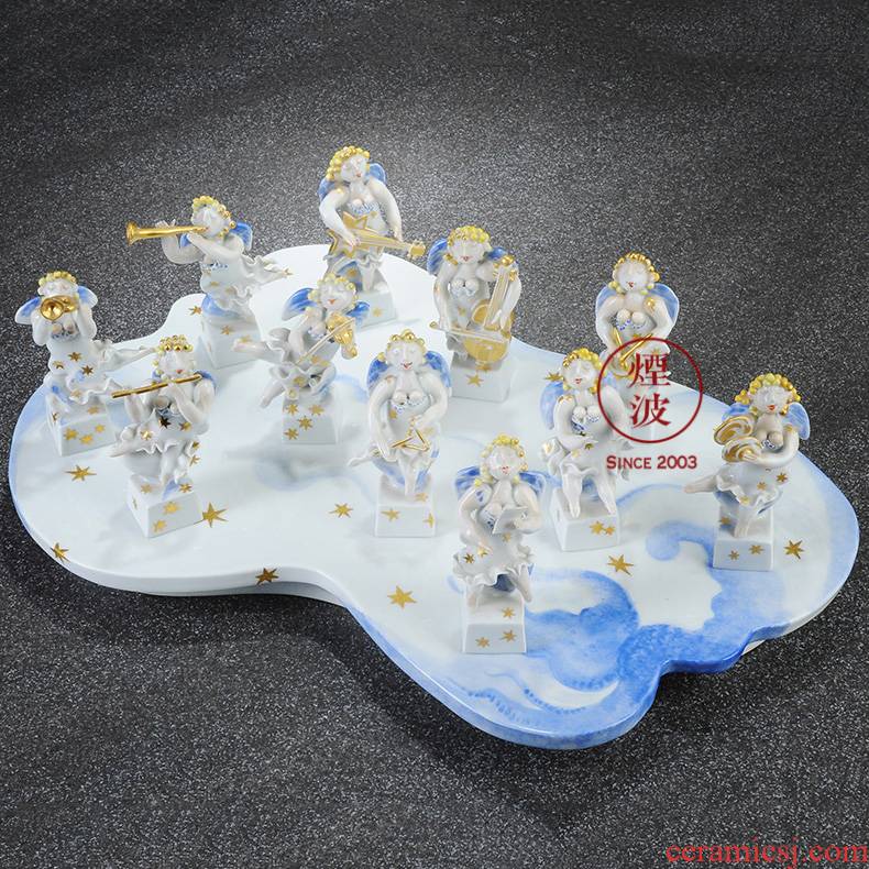German mason MEISSEN porcelain porcelain angel orchestra handicraft furnishing articles home act the role ofing is tasted