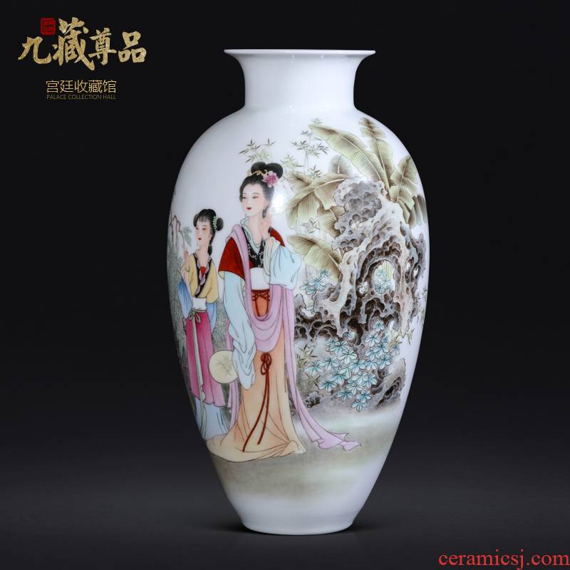 Jingdezhen ceramic dong - Ming li hand - made pastel had Chinese vase sitting room porch TV ark, flower arranging furnishing articles