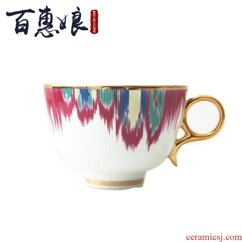 24 k gold (niang creative design manual tracing ipads China abstract coffee cup red cup dish suits for in the afternoon