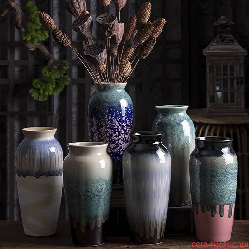 Water raise vases, ceramic small and pure and fresh flower implement creative mini furnishing articles sitting room dry flower arranging flowers hydroponics household ornaments