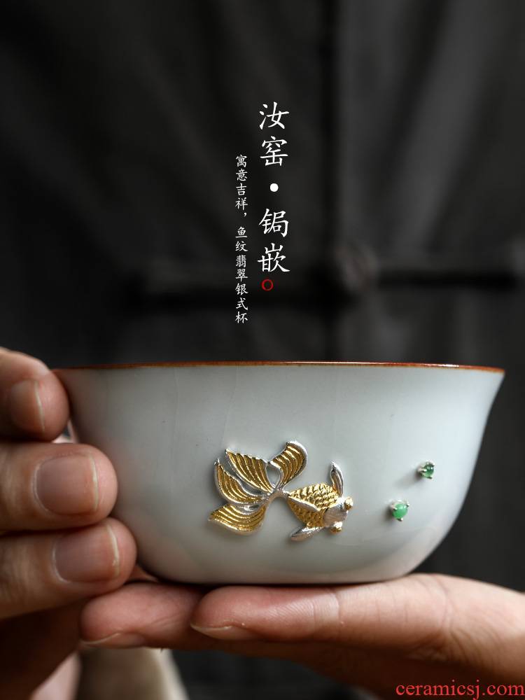 Pure manual ru up market metrix who cup single CPU jingdezhen kung fu tea cups curium cup open the slice single sample tea cup ceramic cup