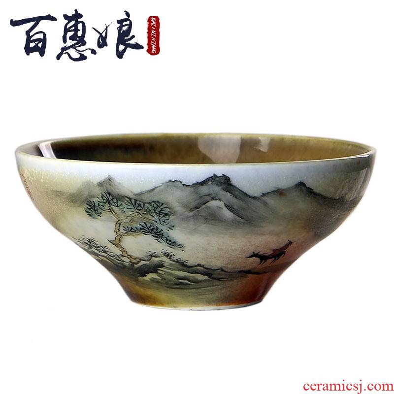 (niang jingdezhen wood sample tea cup maintain hand - made wine cup to use ceramic cups kung fu tea set