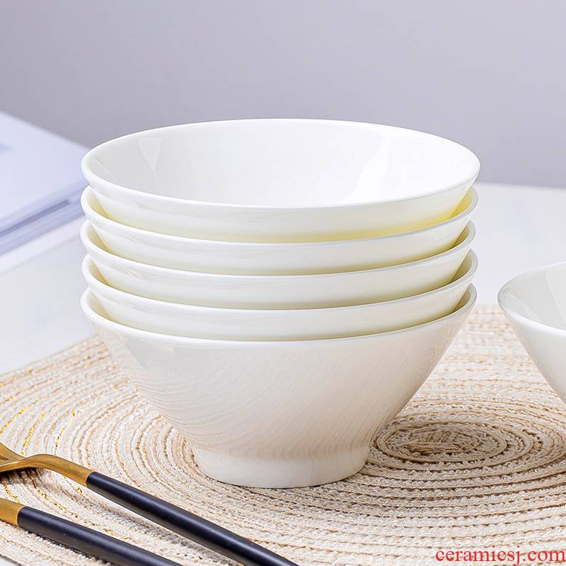 White ipads bowls of jingdezhen tableware suit hat to bowl of 7 inches household rainbow such use 5 inches ceramic bowl