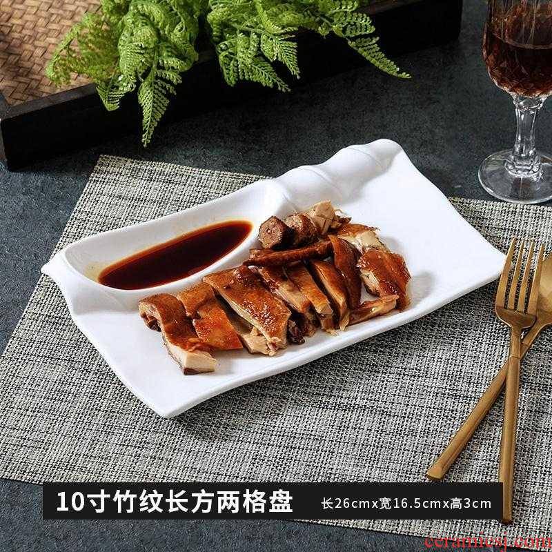 Plate special restaurant ceramic hotel supplies catering kitchen modelling of pure white tableware creative cuisine