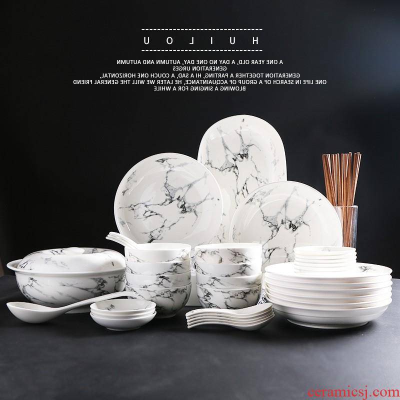 The kitchen manufacturers shot Japanese ceramics tableware household jobs fish dish soup pot bowl dish dish gift set tableware