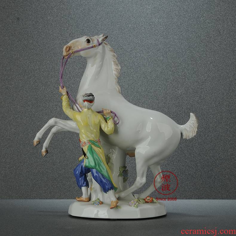 Germany mason MEISSEN porcelain porcelain plastic Turkey horsemen of handicraft furnishing articles that occupy the home act the role ofing is tasted