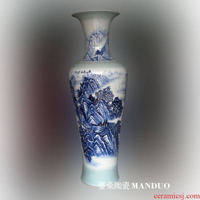 Jingdezhen hand - made of 16 meters big gains underpins activity porcelain vase sitting room furnishings gifts big vase landed high - grade bottle