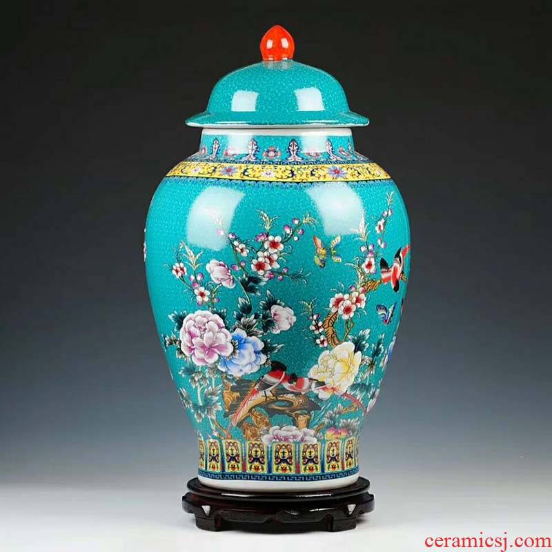 Jingdezhen 60 cm high general ceramic porcelain jar of high - grade ceramic porcelain barrel household furnishing articles