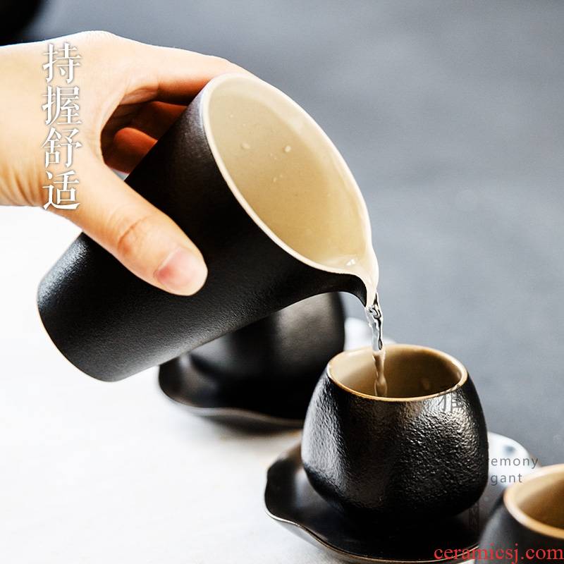 Qiao mu YWT new black pottery ceramic fair keller large coarse pottery portion male cup tea, kung fu tea tea tea