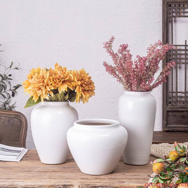 I and contracted land sitting room creative flower arranging dried flower vases, flower art furnishing articles furnishing articles home decoration ceramics