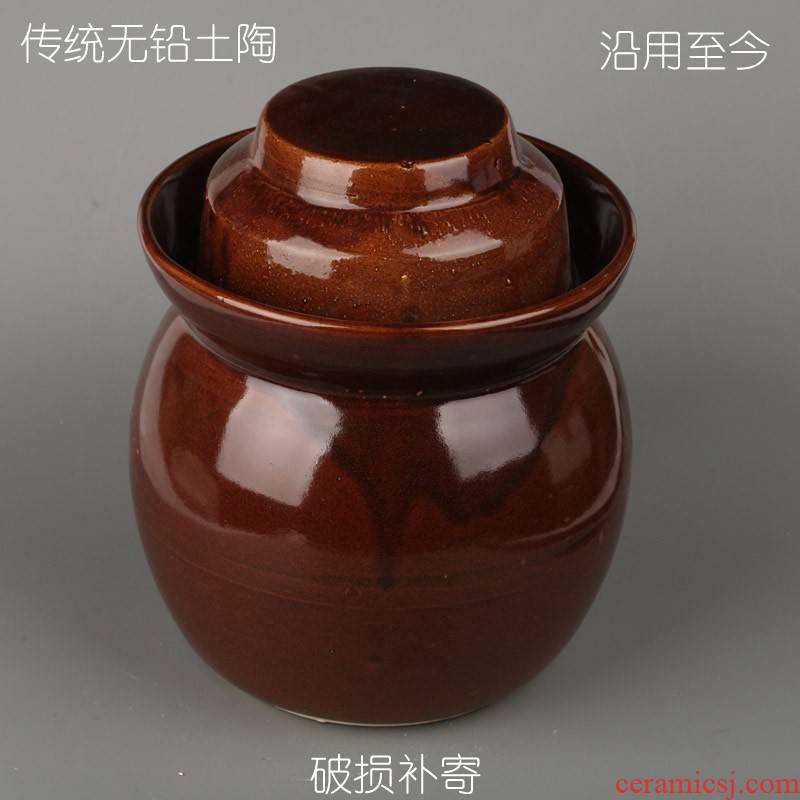 Insect - resistant water injection pickles pickled ceramic cylinder earthenware pickled egg can of the pot seal storage tank size package mail