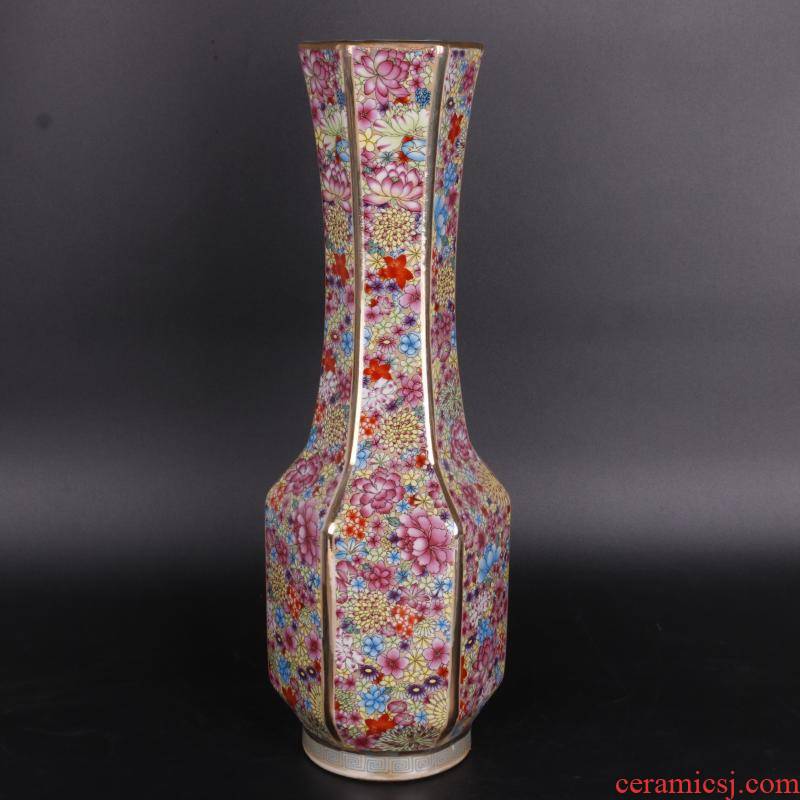 Antique crafts porcelain household of Chinese style living room rich ancient frame penjing collection the qing qianlong pastel decorative pattern design