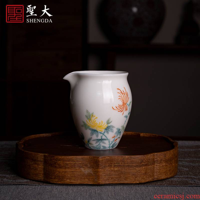 Santa jingdezhen ceramic checking hand - made by new see colour freehand brushwork in traditional Chinese justice cup