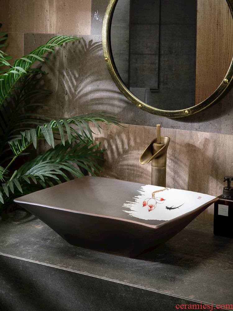 Restore ancient ways the stage basin to single birdbath simple toilet lavabo lavatory basin basin ceramic household balcony