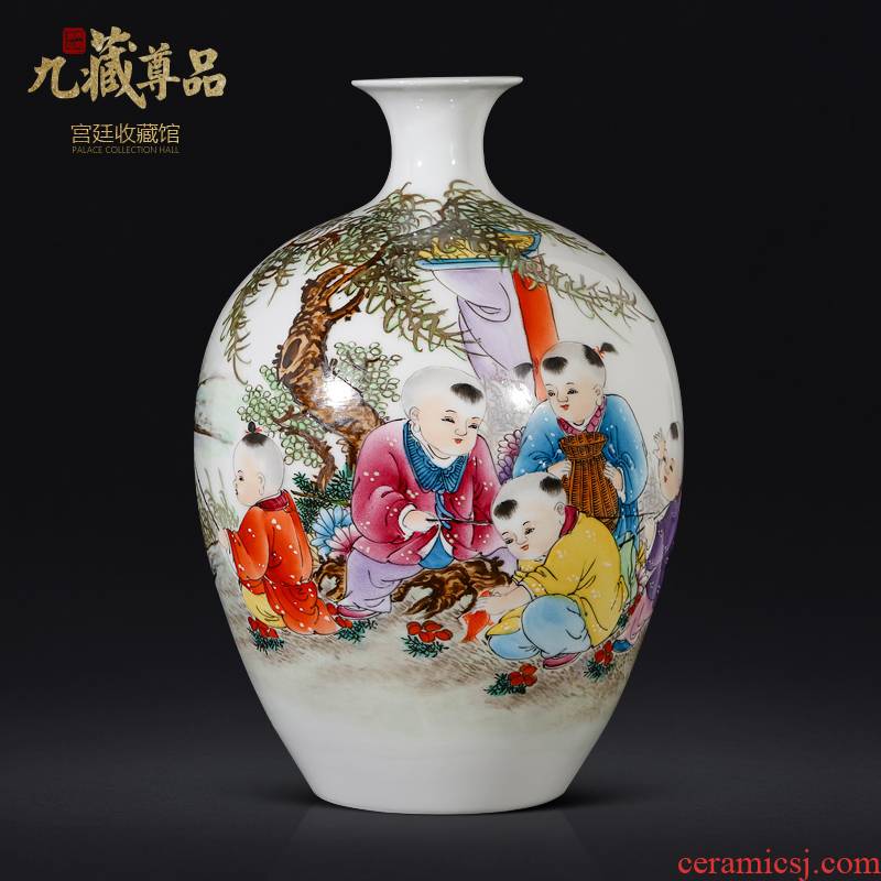 The Master of jingdezhen ceramics hand - made lad vases, new Chinese style living room TV ark, flower arranging porch is decorated furnishing articles
