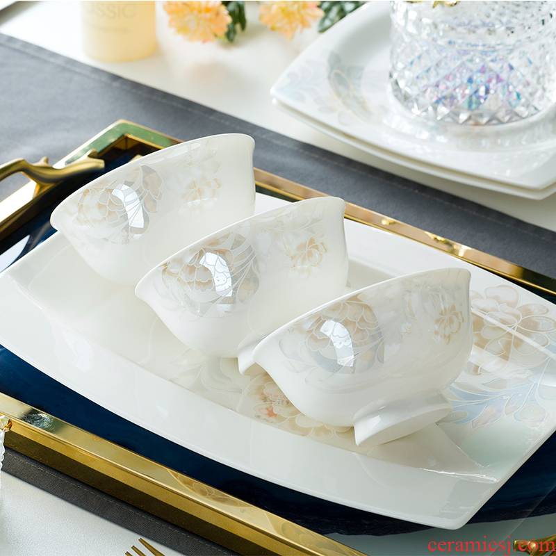 Creative household contracted ceramic bowl dish dish dish dish of fish, rainbow such as bowl bowl single jingdezhen ceramic tableware