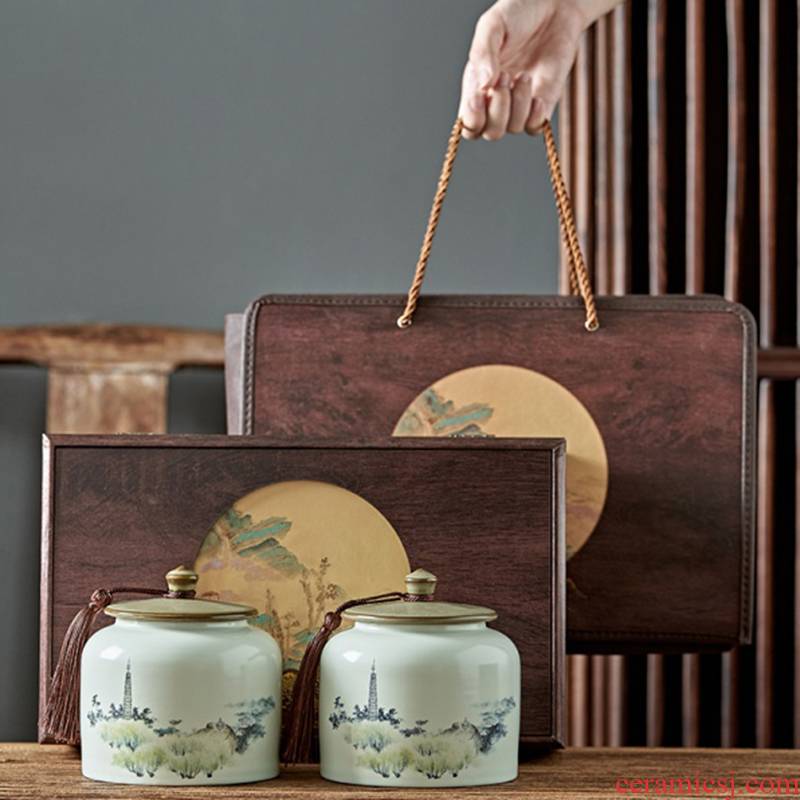 Ceramic tea pot empty box gift boxes in the gift box, universal seal pot tea, white tea longjing green tea