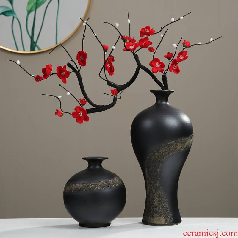 Jingdezhen zen new Chinese TV ark, flower arranging ceramic vase furnishing articles household act the role ofing is tasted, the sitting room porch a decorator