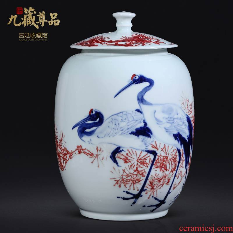 Dong - Ming li hand - made porcelain of jingdezhen ceramics youligong furnishing articles cover pot sitting room porch study Chinese style decoration