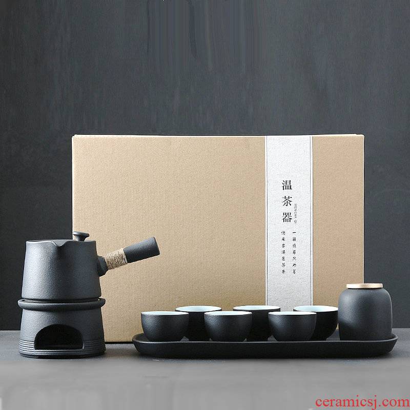 Japanese kung fu tea set of black suit girder pot of restoring ancient ways household teapot zen side put the pot of tea cup of home stay facility