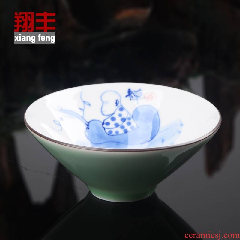 Qiao mu hand - made hat cup cup sample tea cup zen tea blindly ceramic kung fu tea cup personal cup master CPU