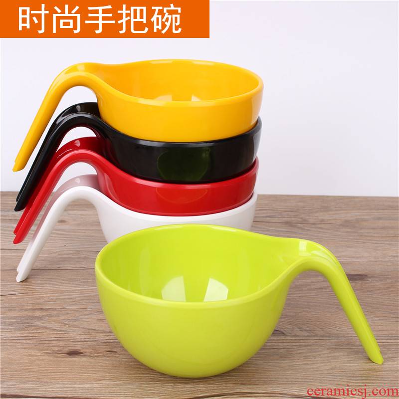 High - grade move mercifully rainbow such use appliance with a pull color plastic imitation porcelain bowl rainbow such as bowl soup bowl with a bowl of melamine tableware