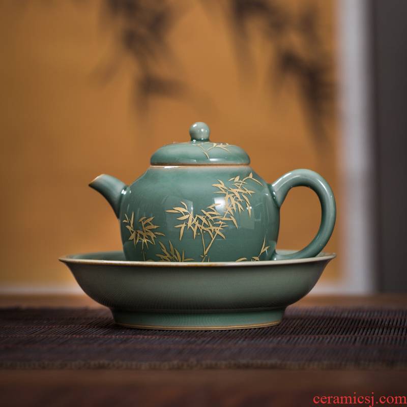 The Owl up jingdezhen tea name plum green mercifully girls, checking ceramic teapot hand - made dry mercifully kung fu tea pot