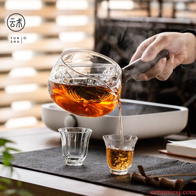 The Japanese side of heat - resistant glass teapot single pot of rotating filter tank electric TaoLu cook kung fu teapot The teapot