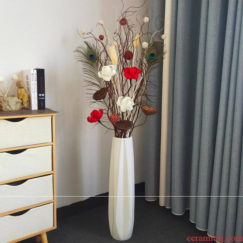 Ceramic dry flower branches furnishing articles dry ground flower arranging Ye Maihua perch at the sitting room porch household vases, decorative flowers