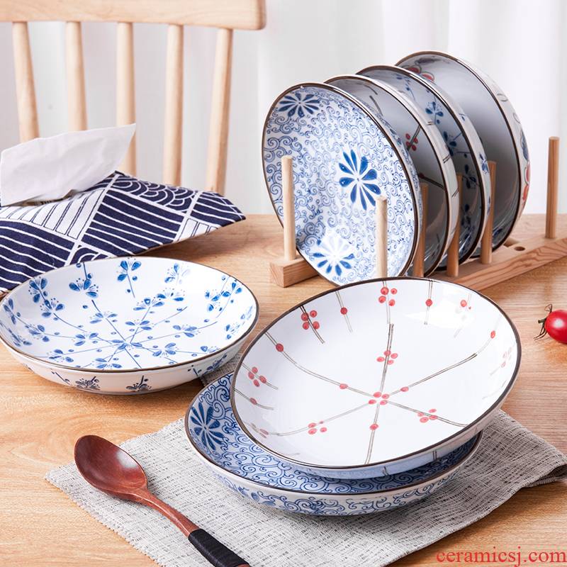 Dish Dish plate household Japanese ceramic fruit creative steak dinner plate dinner plate and lovely breakfast dishes
