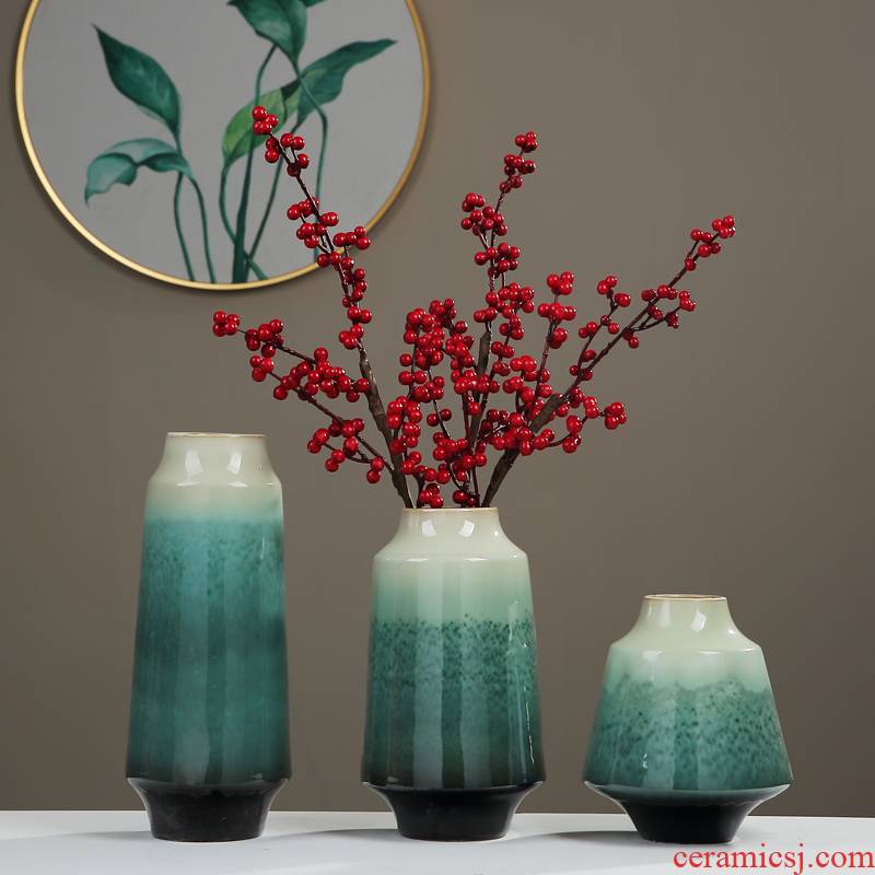 New Chinese style with modern jingdezhen ceramic vase furnishing articles sitting room porch TV ark, the home dry flower arranging flowers adornment