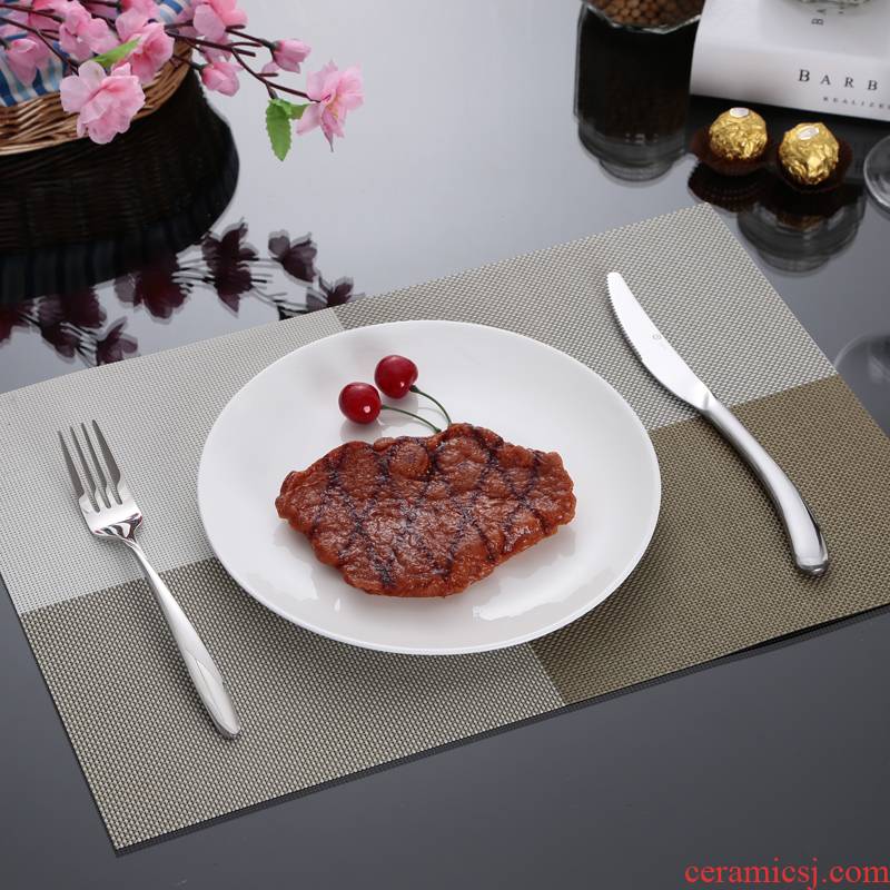 View the best hotel restaurant steak white ceramic plate round dish bottom plate of pasta halide ipads plate