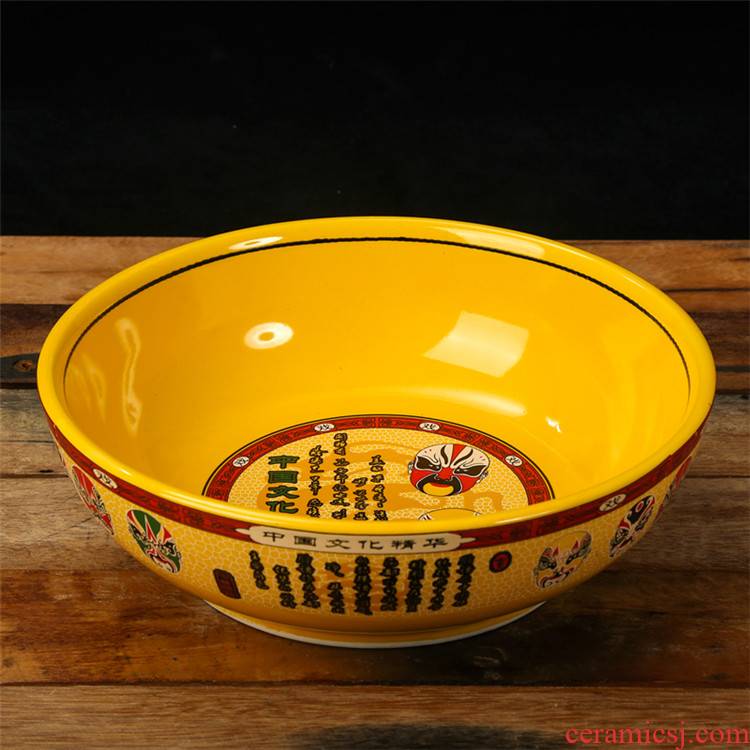 And ceramic face basin of Chinese style restoring ancient ways of sour pickled cabbage fish bowl of boiled fish the big bowl of soup bowl large stew refers to basin rainbow such use