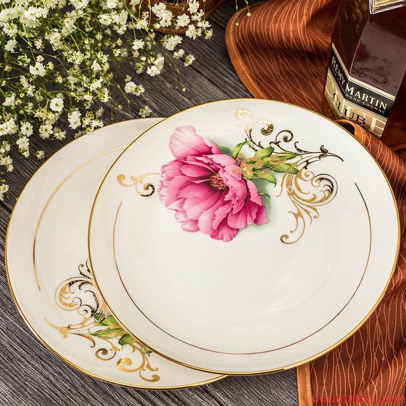 Qiao mu jingdezhen paint by hand ipads porcelain tableware dishes home outfit bowl dish bowl chopsticks European ceramics
