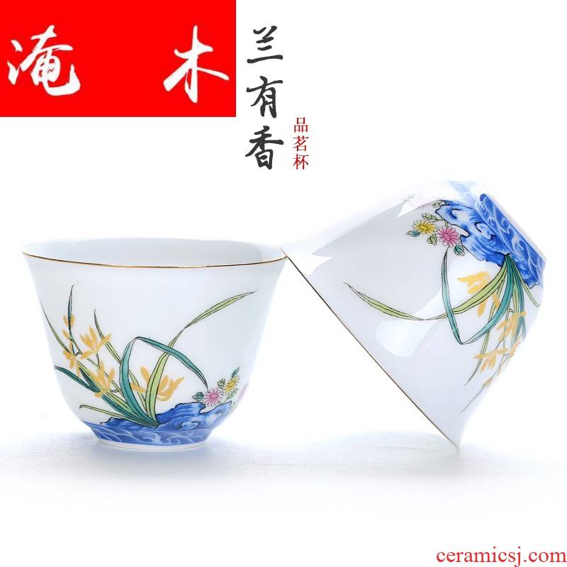 Flooded demand from the perfume sample tea cup ceramic cups kung fu tea set large individual cup of white porcelain master cup tea cups